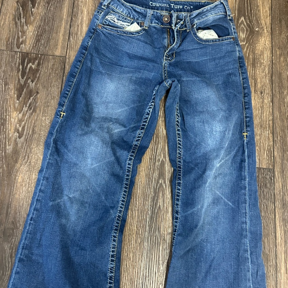 Cowgirl Tuff Blue Flare & Wide Leg Jeans